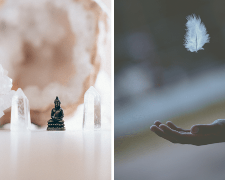 Crystals &amp; feather